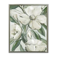 Streamline Art Pearly Petals Ii Framed Canvas Art