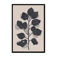 Streamline Art Black Rose Silhouette Ii Framed Canvas Art