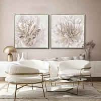Streamline Art Pristine Petals I Framed Canvas Art