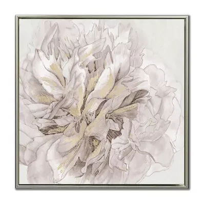 Streamline Art Pristine Petals I Framed Canvas Art