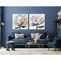 Streamline Art Vibrant Bloom I Framed Canvas Art