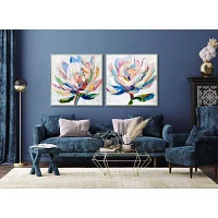 Streamline Art Vibrant Bloom Ii Framed Canvas Art