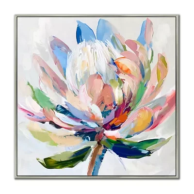 Streamline Art Vibrant Bloom Ii Framed Canvas Art