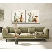 Streamline Art Rustic Vessels I Framed Canvas Art