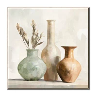 Streamline Art Rustic Vessels I Framed Canvas Art