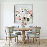 Streamline Art Blush Blooms Framed Canvas Art