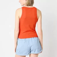 Womens Juniors Crew Neck Sleeveless Lilo & Stitch Tank Top