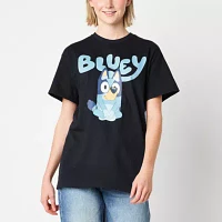 Juniors Bluey Boyfriend Tee Womens Crew Neck Short Sleeve Graphic T-Shirt