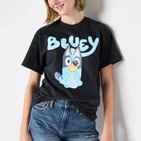 Juniors Bluey Boyfriend Tee Womens Crew Neck Short Sleeve Graphic T-Shirt