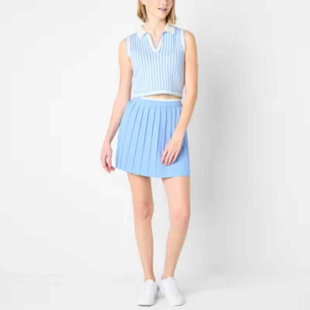 Freshman Womens Sleeveless Striped Dress Set Juniors