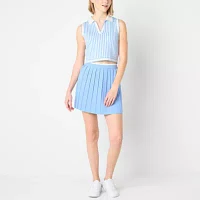 Freshman Womens Sleeveless Striped Dress Set Juniors
