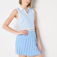 Freshman Womens Sleeveless Striped Dress Set Juniors