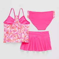 ZeroXposur Big Girls Floral 3pc Tankini Set