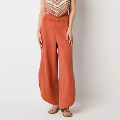 Arizona-Juniors Womens Wide Leg Pull-On Pants