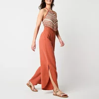 Arizona-Juniors Womens Wide Leg Pull-On Pants