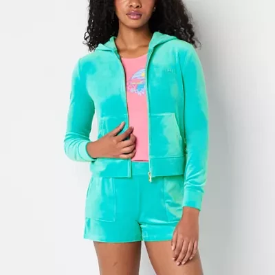Juicy By Couture Hooded Lightweight Womens Juniors Casual Track Jacket