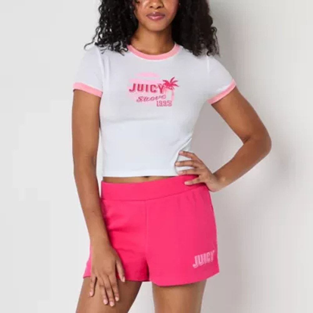 Juicy By Couture Womens Juniors Short Sleeve T-Shirt