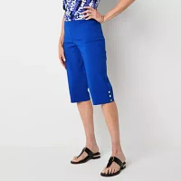 Liz Claiborne Alyssa Cropped Womens Mid Rise Capri Pants