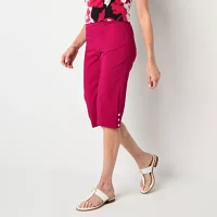 Liz Claiborne Alyssa Cropped Womens Mid Rise Capri Pants