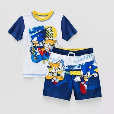 Little Boys Sonic the Hedgehog Rash Guard Set