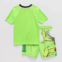 Little Boys Teenage Mutant Ninja Turtles Rash Guard Set