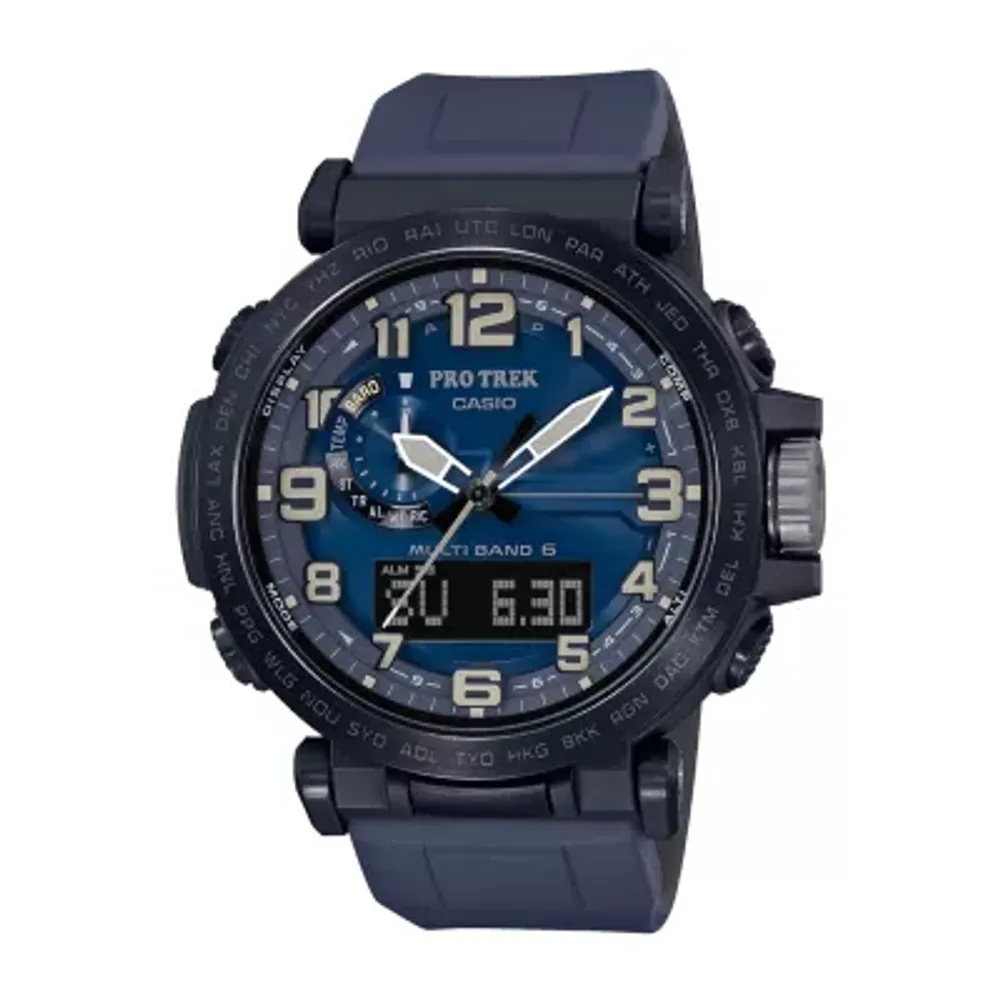 Casio Pro Trek Mens Atomic Time Blue Strap Watch Prw6600y-2