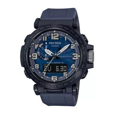 Casio Pro Trek Mens Atomic Time Blue Strap Watch Prw6600y-2