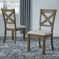 Signature Design by Ashley® Kavarna Set of 2 Upholstered Counter Height Stools