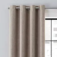 Brookstone Renwick Energy Saving 100% Blackout Grommet Top Single Curtain Panel