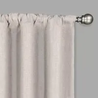 Brookstone Troy Draft Blocker Energy Saving Light-Filtering Rod Pocket Single Curtain Panel