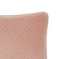 Fieldcrest Luxury Cotton Chevron Velvet Oblong Throw Pillow