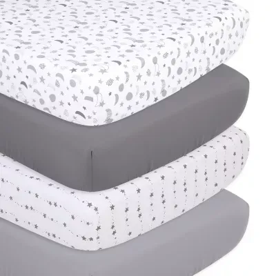 The Peanutshell Celestial 4-pc. Crib Sheet