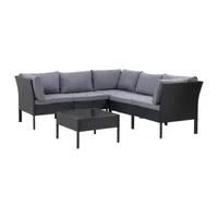 Parksville Patio Collection 6-Piece Sectional with Table