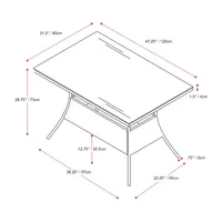 Parksville Patio Collection Dining Table