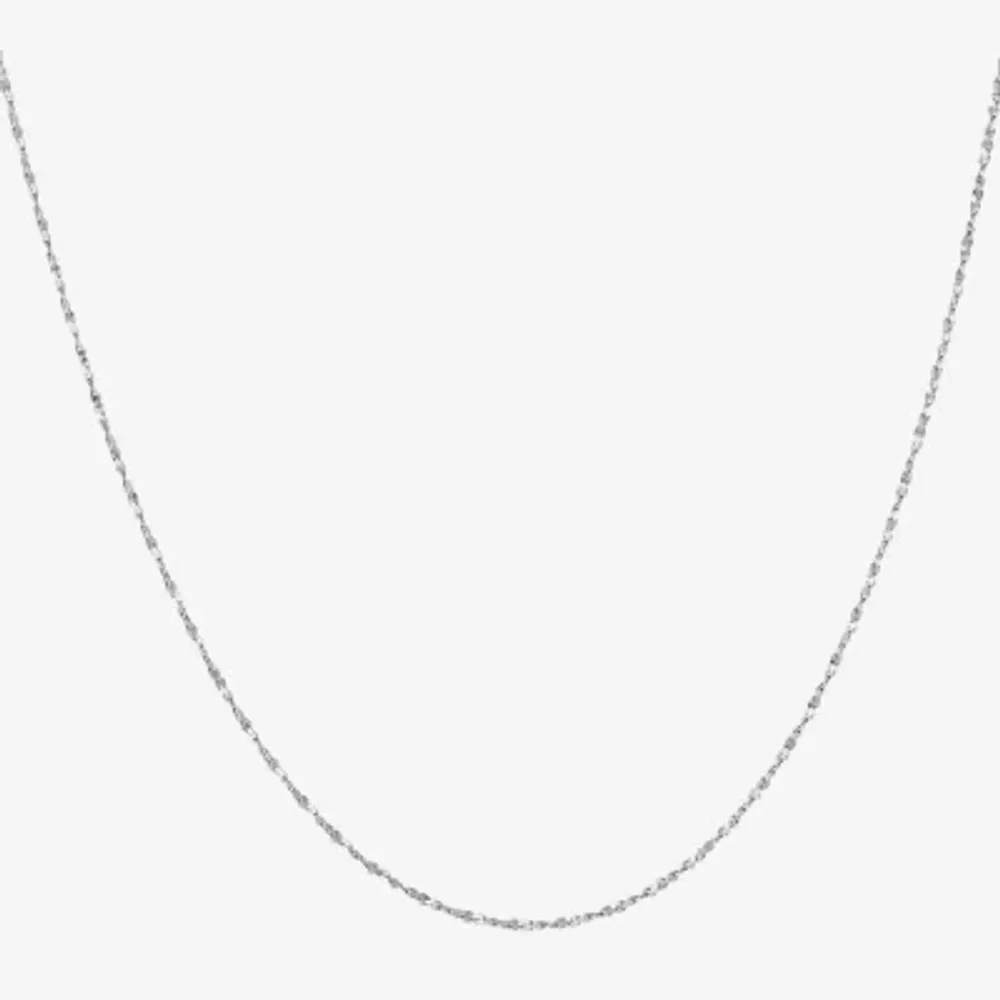 Silver Treasures Made Italy Twisted Serpentine Sterling 18-24" Chain Necklace