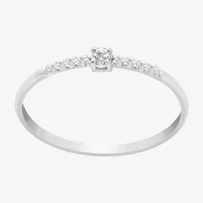 Itsy Bitsy Cubic Zirconia Sterling Silver Band