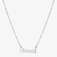 Silver Treasures Blessed Sterling Silver 16 Inch Cable Pendant Necklace