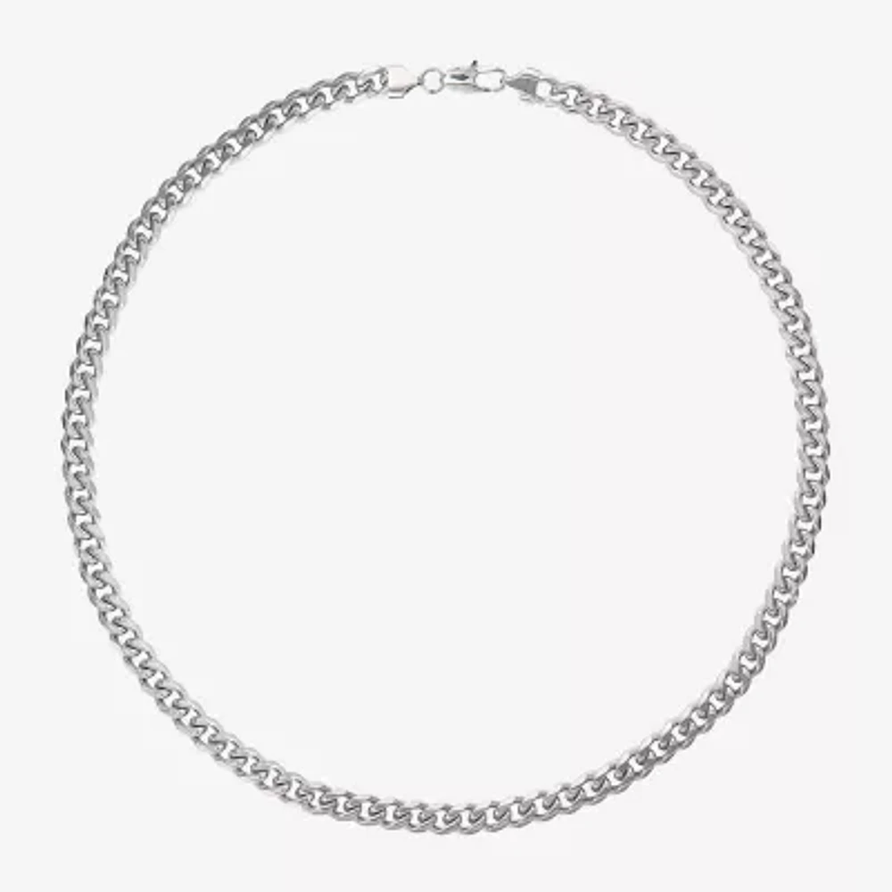 Shaquille O'Neal Xlg Stainless Steel Solid Curb Chain Necklace