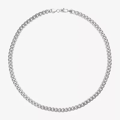 Shaquille O'Neal Xlg Stainless Steel Solid Curb Chain Necklace