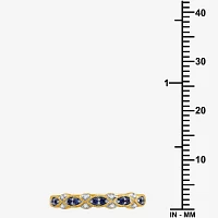 I Said Yes 1/2 CT. T.W. Lab Created Blue Sapphire Sterling Silver or 14K Gold Over Wedding Band