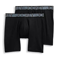 Jockey Active Microfiber Big Mens 2 Pack Long Leg Boxer Briefs