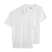 Jockey Cotton Stretch Mens 2 Pack Short Sleeve Crew Neck Moisture Wicking T-Shirt Tall