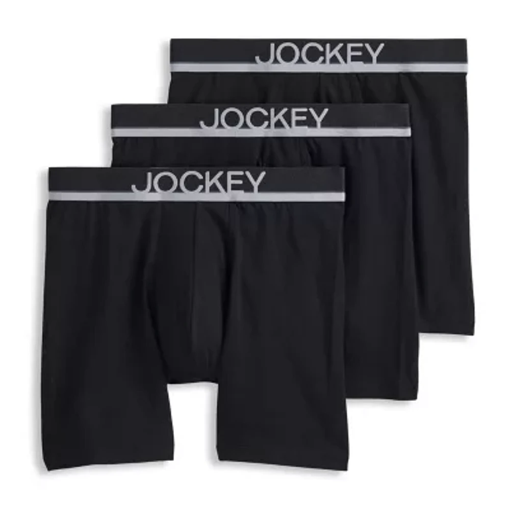 Jockey Casual Cotton Stretch Mens 3 Pack Boxer Briefs
