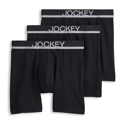 Jockey Casual Cotton Stretch Mens 3 Pack Boxer Briefs