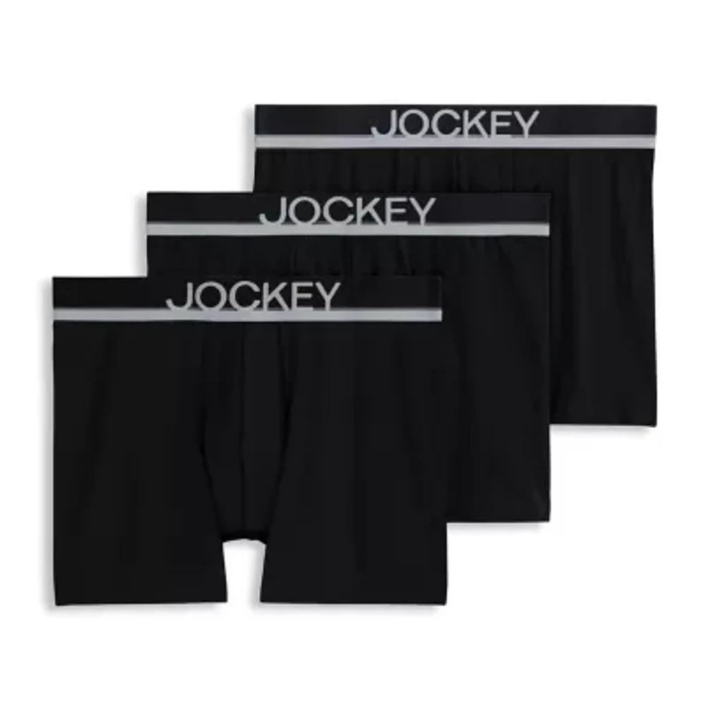 Jockey Casual Cotton Stretch Mens 3 Pack Trunks