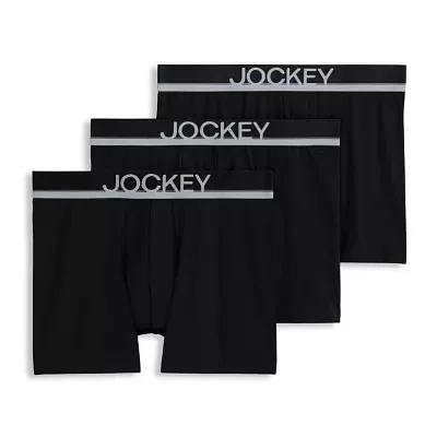 Jockey Casual Cotton Stretch Mens 3 Pack Trunks
