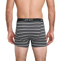 Jockey Lightweight Cotton Blend Mens 4 Pack Boxer Briefs