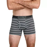 Jockey Lightweight Cotton Blend Mens 4 Pack Boxer Briefs