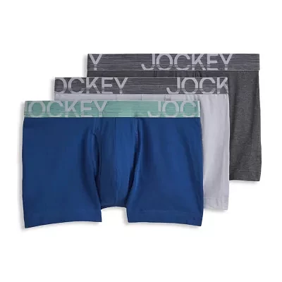 Jockey Activestretch Mens 3 Pack Boxer Briefs