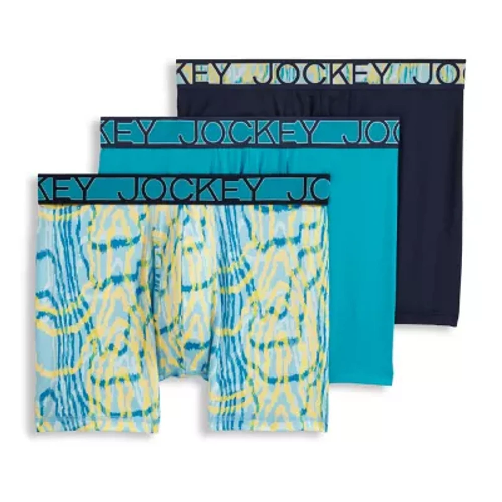 Jockey Active Micro Mens 3 Pack Boxer Briefs